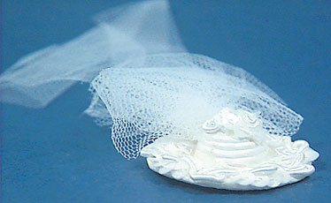 Dollhouse Miniature Bridal Hat